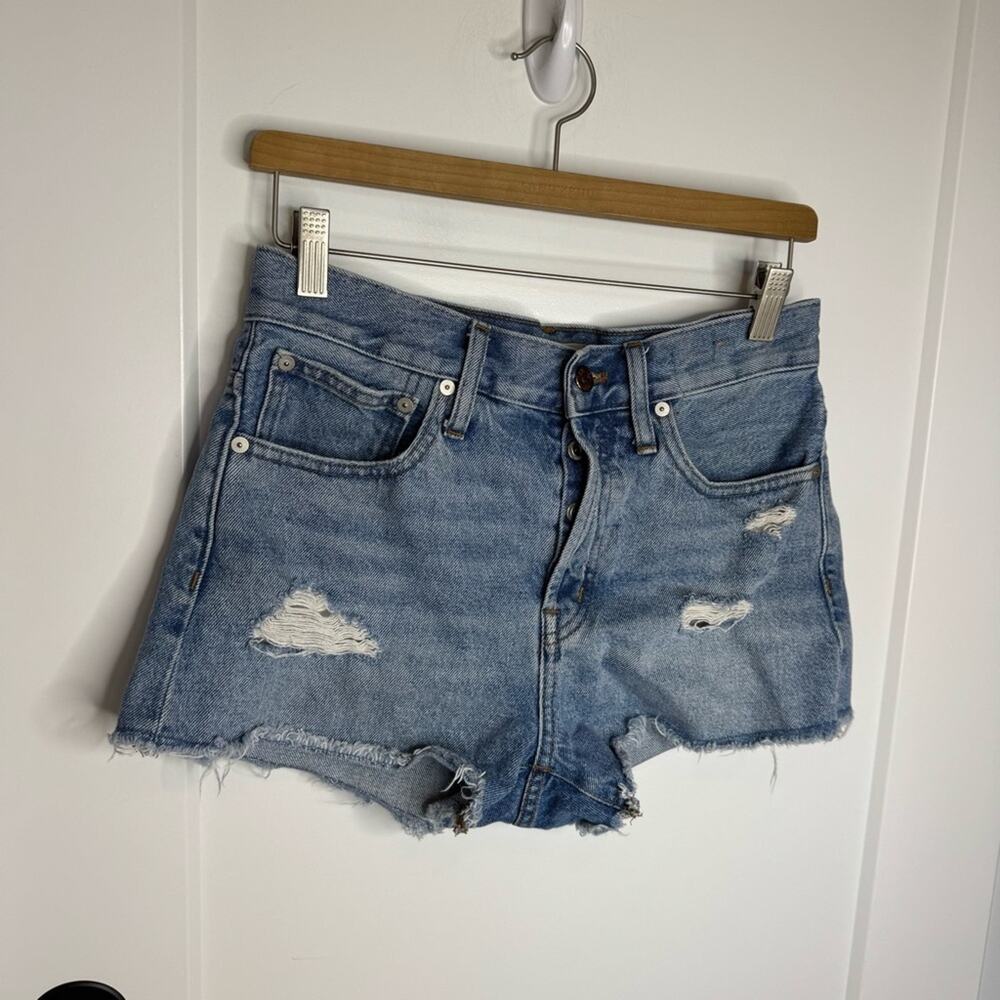 Madewell Relaxed Denim Shorts High Rise Light Wash Size 25